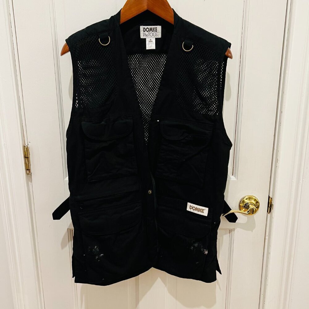 Domke PhoTOGS Utility Photo Vest Medium Black Mesh 13 Pockets Professional Zip - Picture 5 of 16
